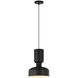 Pedestal 1 Light 11 inch Black Pendant Ceiling Light