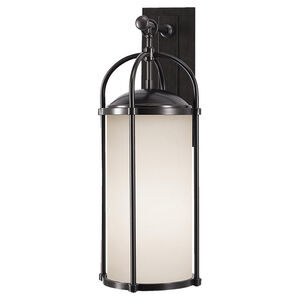 Galena 1 Light 25 inch Espresso Outdoor Wall Sconce in Opal Etched Glass