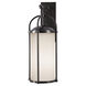 Galena 1 Light 25 inch Espresso Outdoor Wall Sconce in Opal Etched Glass
