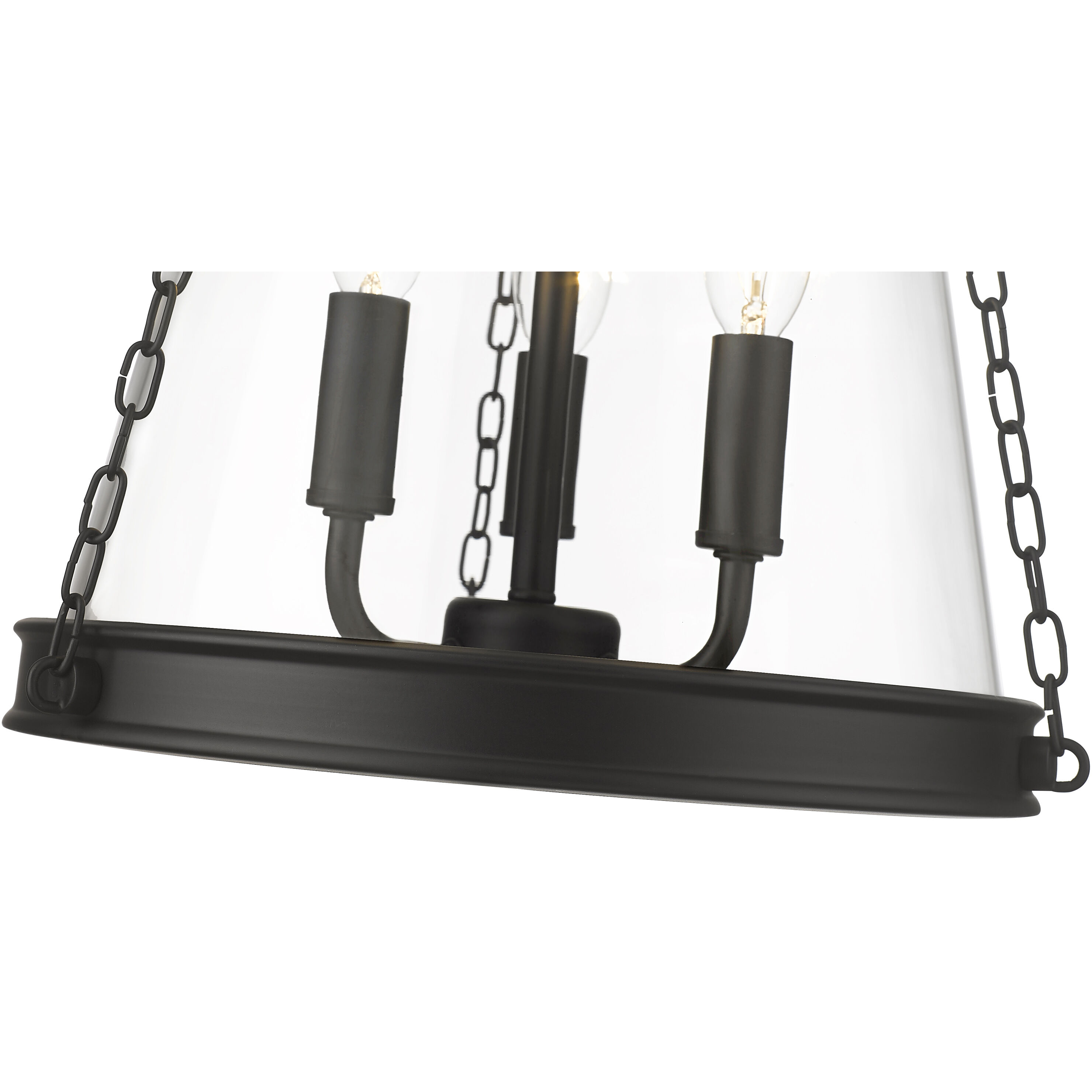Prescott 3 Light 12 inch Matte Black Pendant Ceiling Light