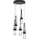 Link 5 Light 13 inch Black Pendant Ceiling Light, Standard Pipe