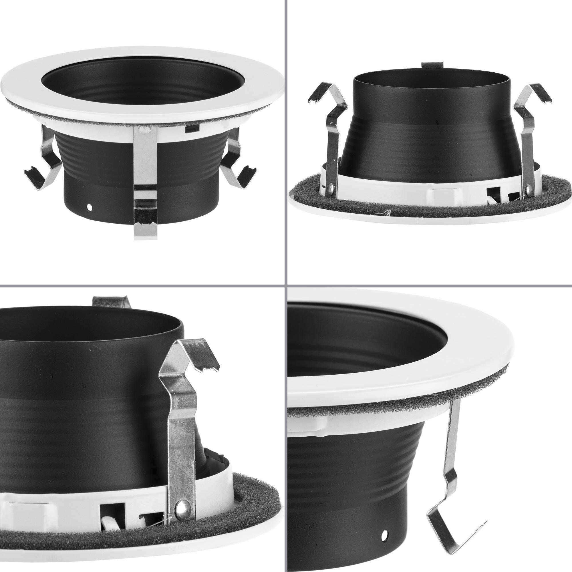 4in Recessed Trim PAR20 Black Step Baffle Trim