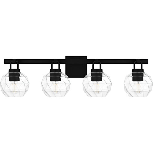 Celina 4 Light 32 inch Matte Black Bath Light Wall Light, Extra Large