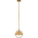 Thomas O'Brien Decca 1 Light 11.75 inch Hand-Rubbed Antique Brass Pendant Ceiling Light, Small