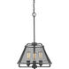 Iuka 3 Light 16 inch Bronze Pendant Ceiling Light in Bronze Steel