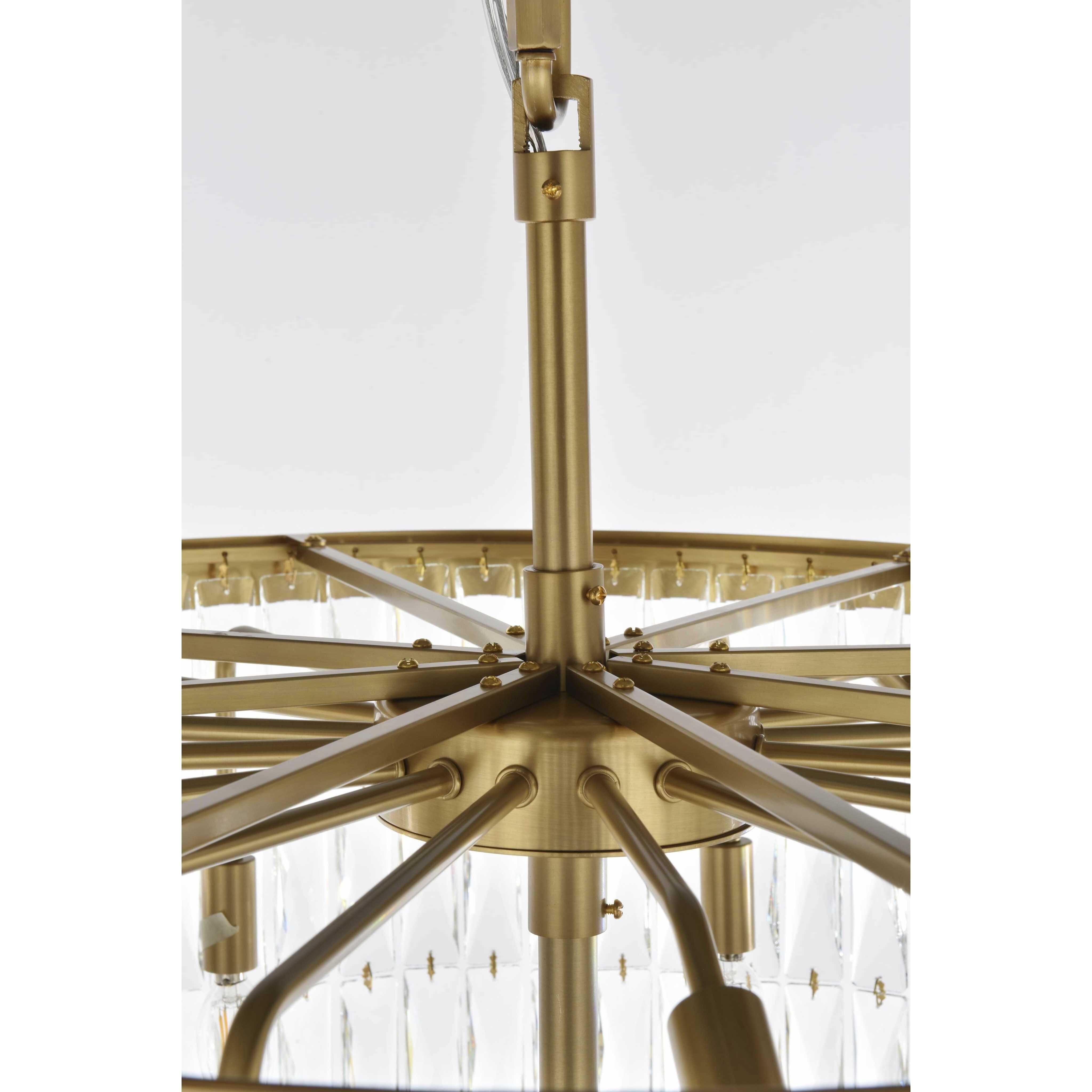 Josephine 41 Light 32 inch Satin Gold Chandelier Ceiling Light