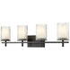 Grayson 4 Light 31 inch Matte Black Vanity Wall Light