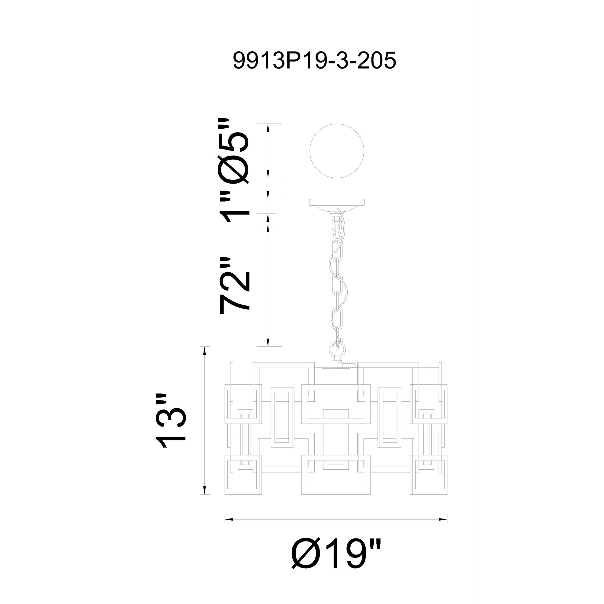 Litani 3 Light 19 inch Brown Down Chandelier Ceiling Light