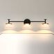 Tremolo 3 Light 33 inch Matte Black and Champagne Gold Vanity Light Wall Light