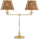 Deauville 25 inch 7.00 watt Polished Brass/Natural Desk Lamp Portable Light, Suzanne Duin Collection