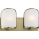 Bishop Crossing 2 Light 16 inch Soft Brass Bath Light Wall Light