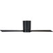 Rozzen 44 inch Midnight Black with Midnight Black/American Walnut Reversible Blades Indoor/Outdoor Ceiling Fan