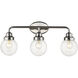 Portsmith 3 Light 26 inch Polished Nickel Vanity Light Wall Light