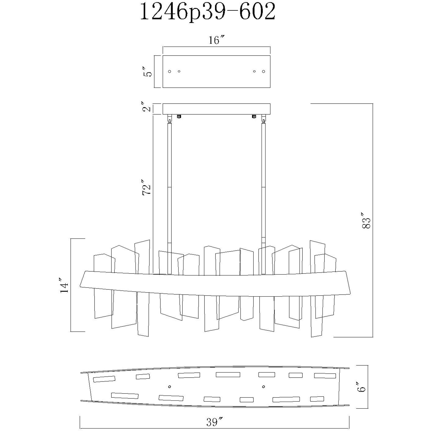 Guadiana LED 39 inch Satin Gold Island/Pool Table Light Ceiling Light