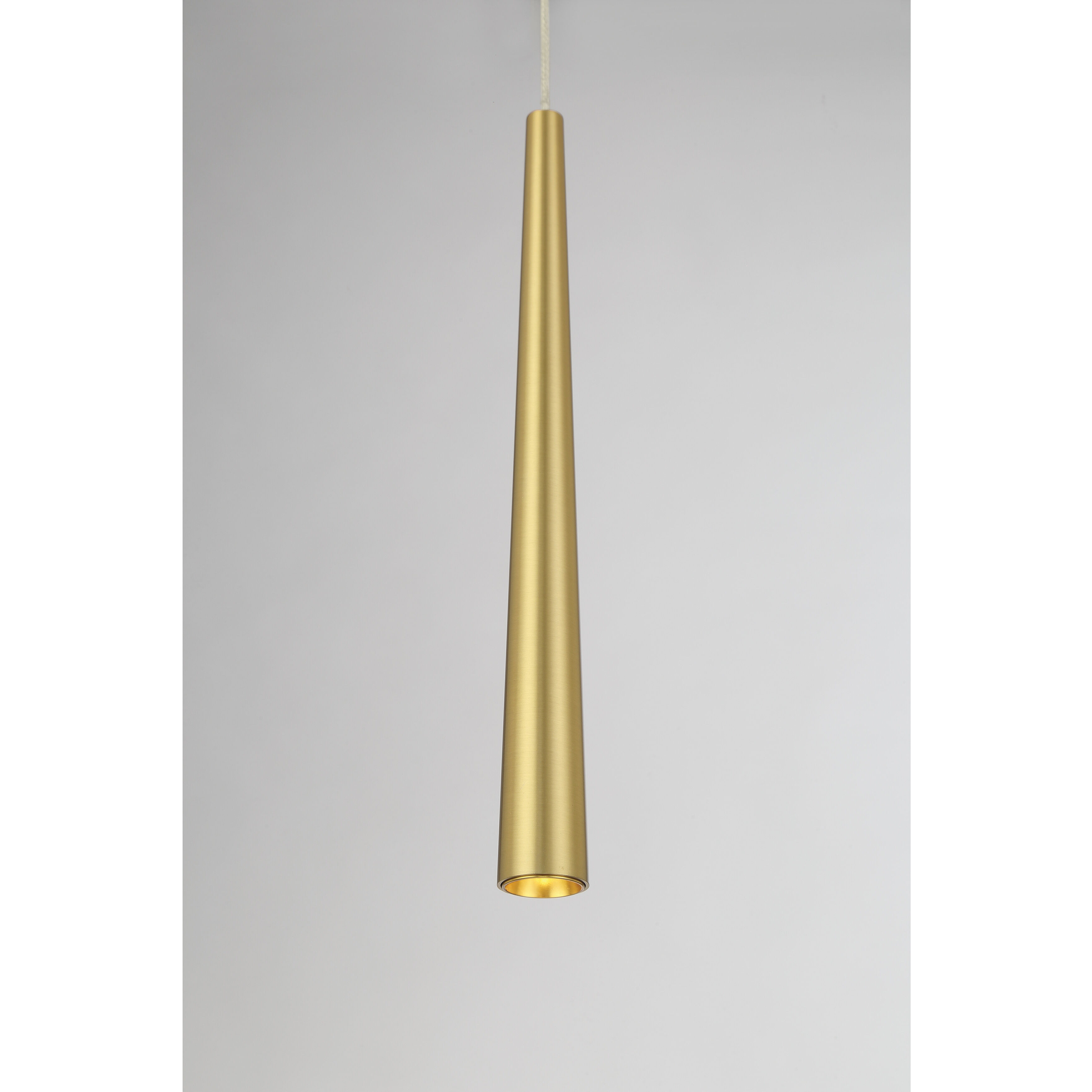 Stretch LED 5 inch Soft Brass Mini Pendant Ceiling Light