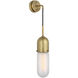 Thomas O'Brien Junio LED 4.25 inch Hand-Rubbed Antique Brass Wall Light in Frosted Glass
