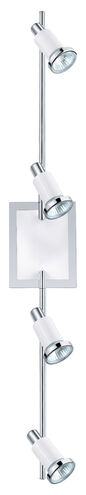 Eridan Chrome and Shiny White 50 watt 4 Light Spot Light