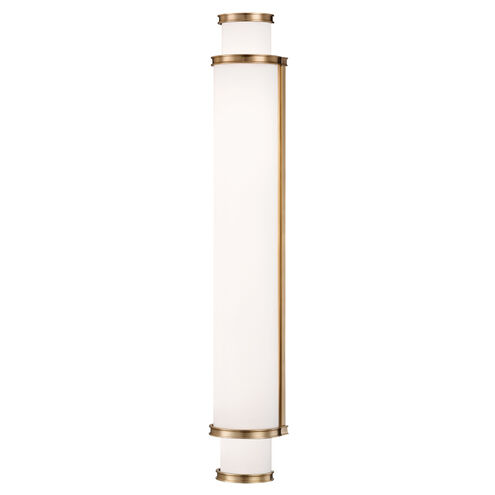 Malcolm LED 4.75 inch Aged Brass Bath Light Wall Light, White