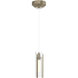 Exos Glass 1 Light 3.46 inch Soft Gold Mini Pendant Ceiling Light in Clear