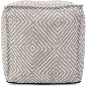 Helm 18 inch Sand Outdoor Poof, Square
