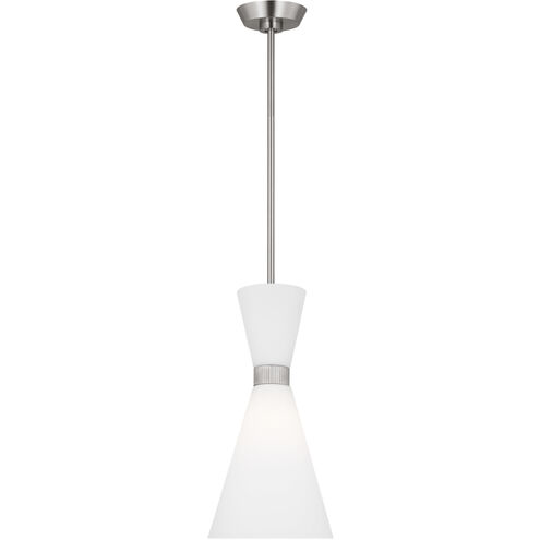 Drew & Jonathan Belcarra 1 Light 8 inch Brushed Steel Pendant Ceiling Light
