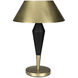 Blau 22.5 inch 60.00 watt Black and Brass Table Lamp Portable Light
