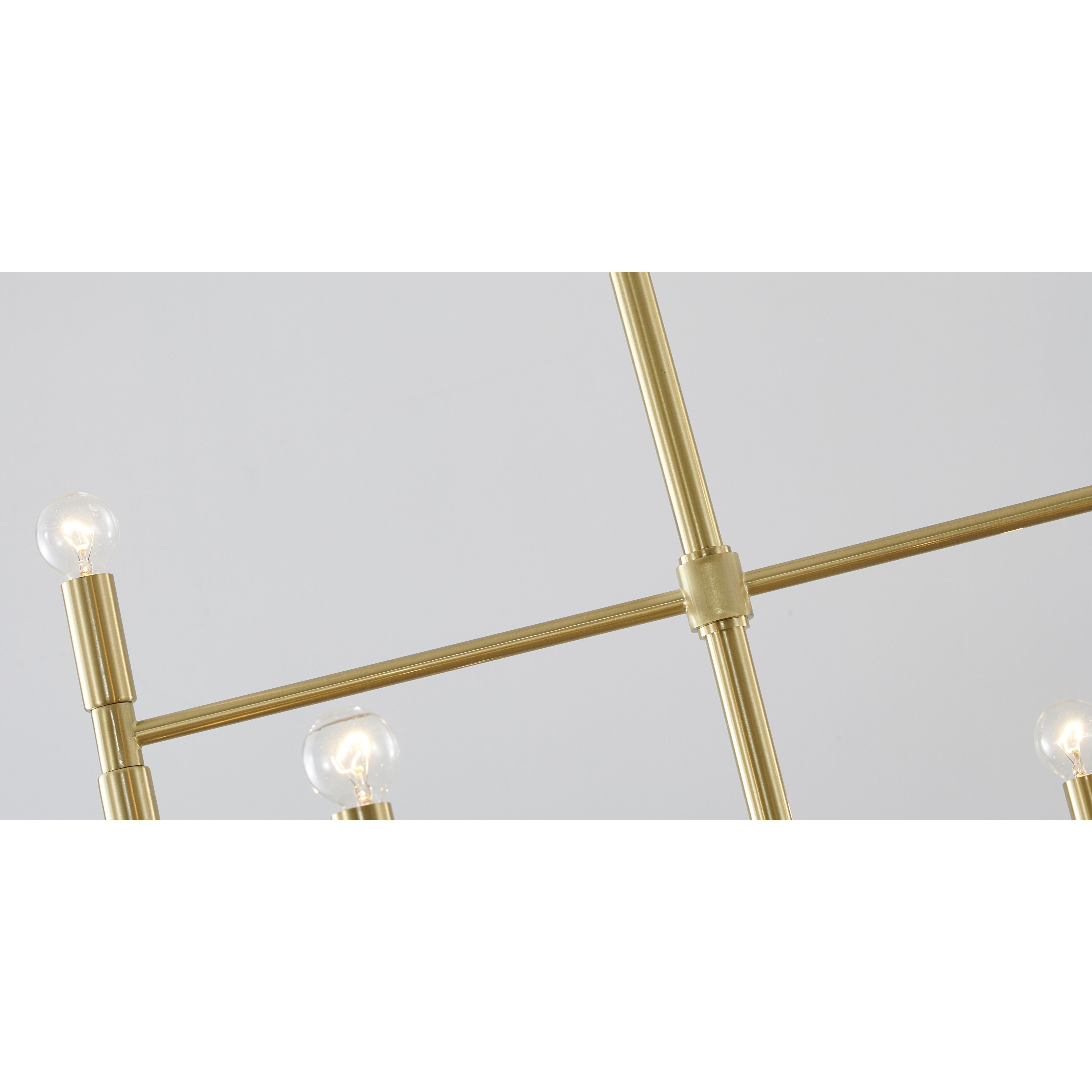 Canada 6 Light 24 inch Satin Gold Chandelier Ceiling Light, Multi-Arm, Gold Metal