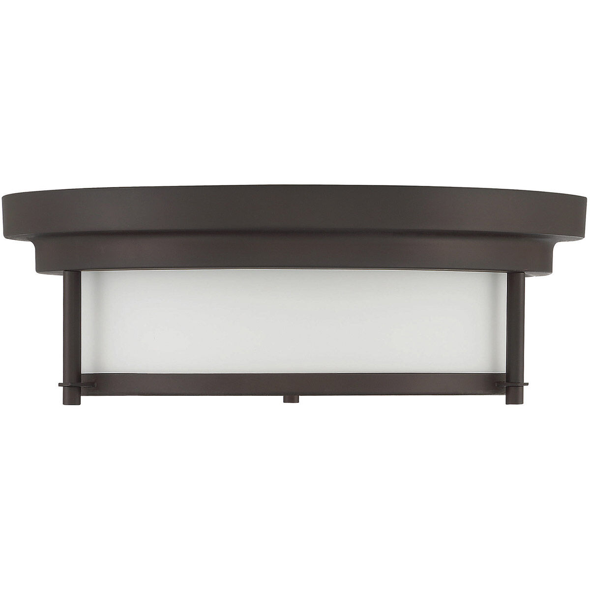 Contemporary 2 Light 13 inch Oil Rubbed Bronze Flush Mount Ceiling Light