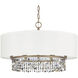 Ample 6 Light 24 inch Brushed Gold Pendant Ceiling Light, Convertible Dual Mount