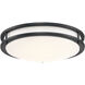 Solero III LED 12 inch Matte Black and White Flush Mount Ceiling Light
