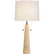 Sidney 34 inch 60.00 watt Natural Travertine and Bronze Table Lamp Portable Light