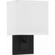 Brent Bath Sconce Wall Light in Black Forged