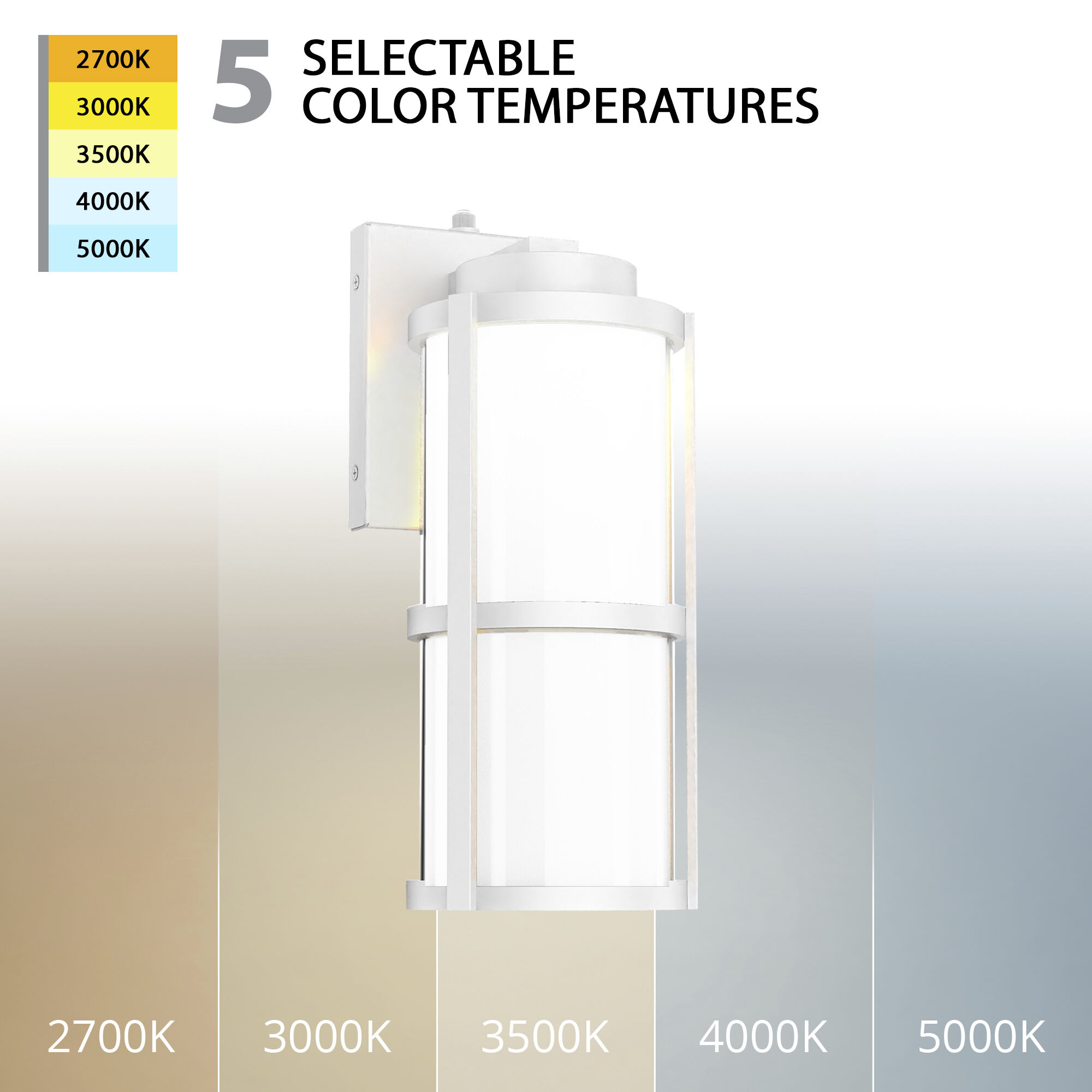 Lantern LED 14 inch White Outdoor Wall Lighting, WAC Limited