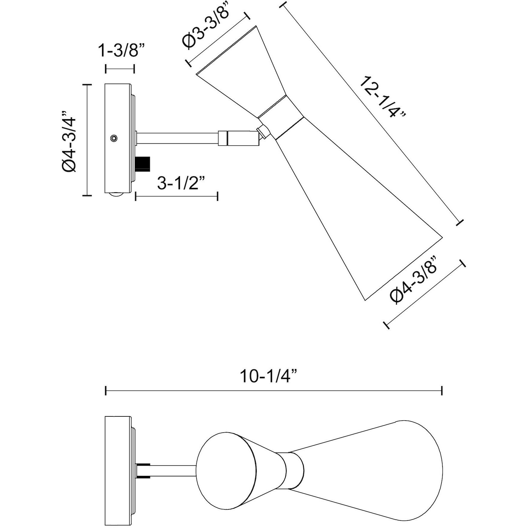 Alora Mood Blake Wall/Vanity Light Wall Light in Aged Gold and White