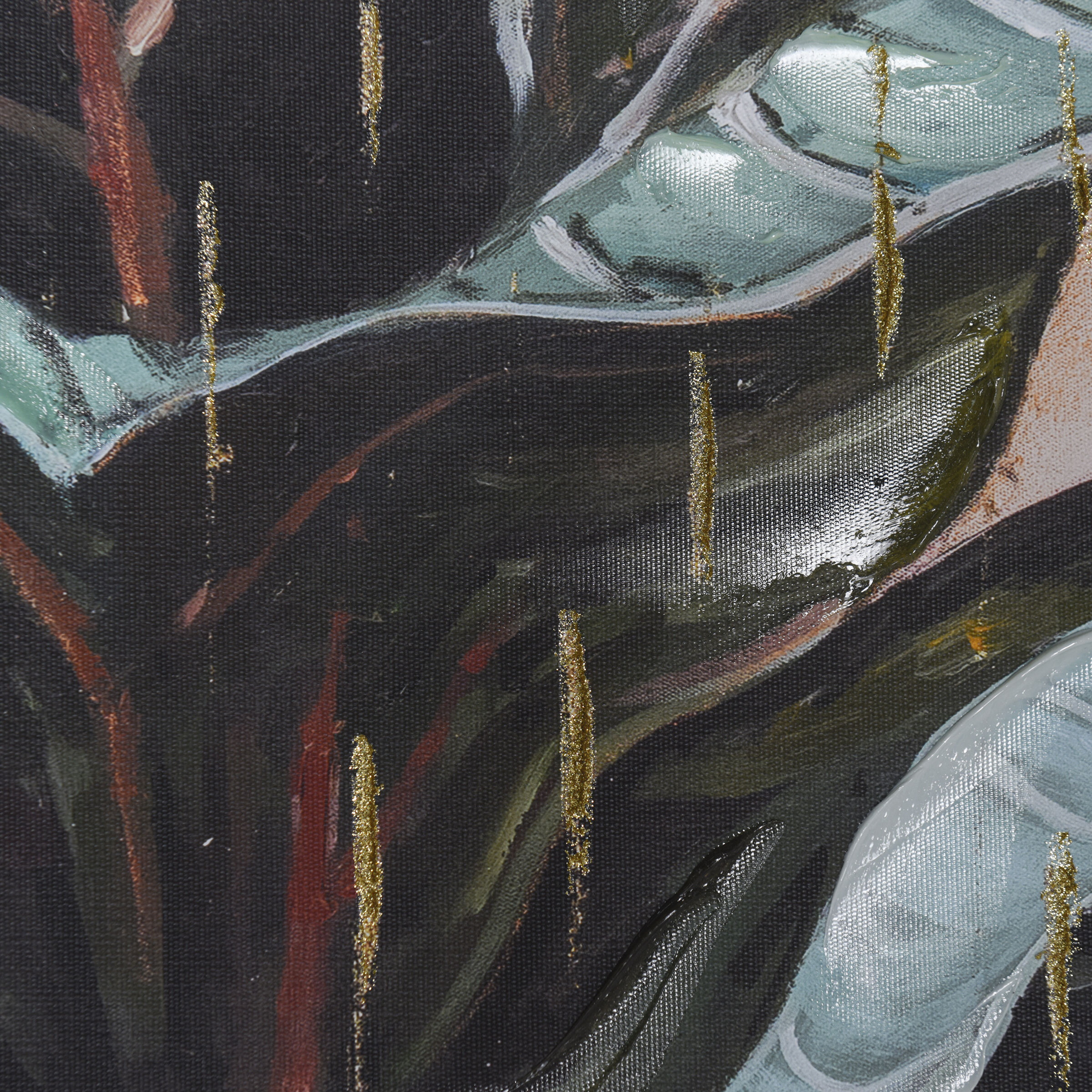 Potter Multi - Green and Orange and Gold and White Wall Art