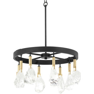 Rare Elements LED 20 inch Sand Coal with Vintage Brass Chandelier Ceiling Light