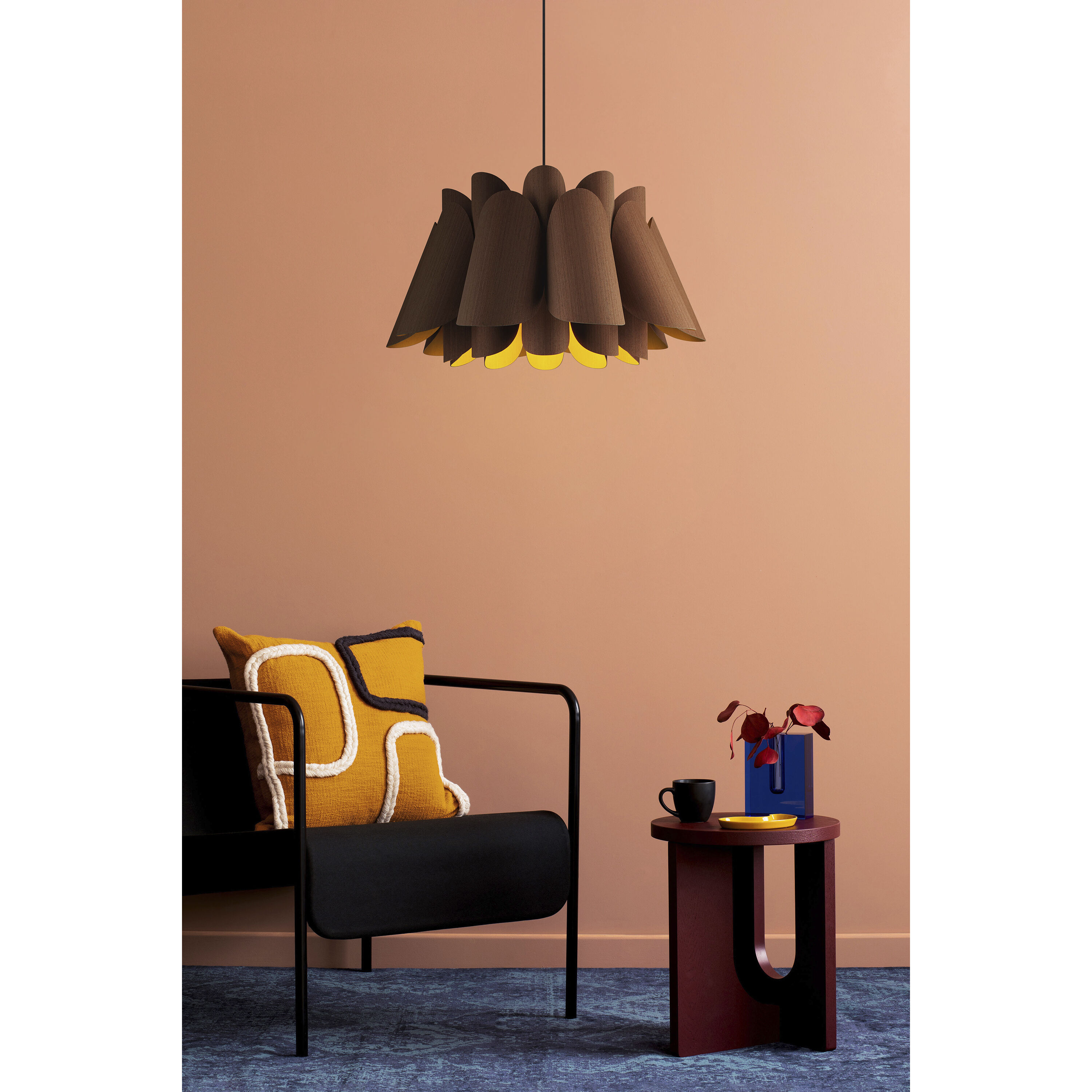 Federica 1 Light 26.8 inch Black Pendant Ceiling Light in Petribi/Ash, WEP Collection