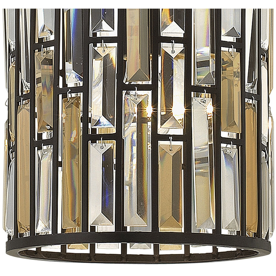 Gemma LED 10.25 inch Vintage Bronze Mini-Pendant Ceiling Light, Semi-Flush Mount