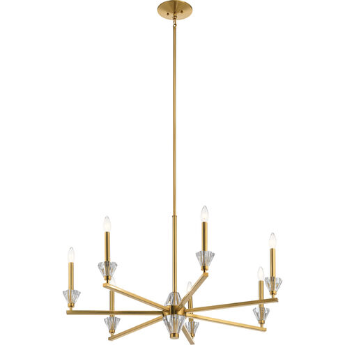 Calyssa 7 Light 37 inch Fox Gold Chandelier 1 Tier Large Ceiling Light, Large