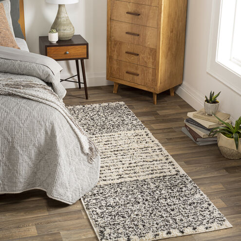 Beni Shag 87 X 31 inch Black Rug in 2.5 x 8, Runner