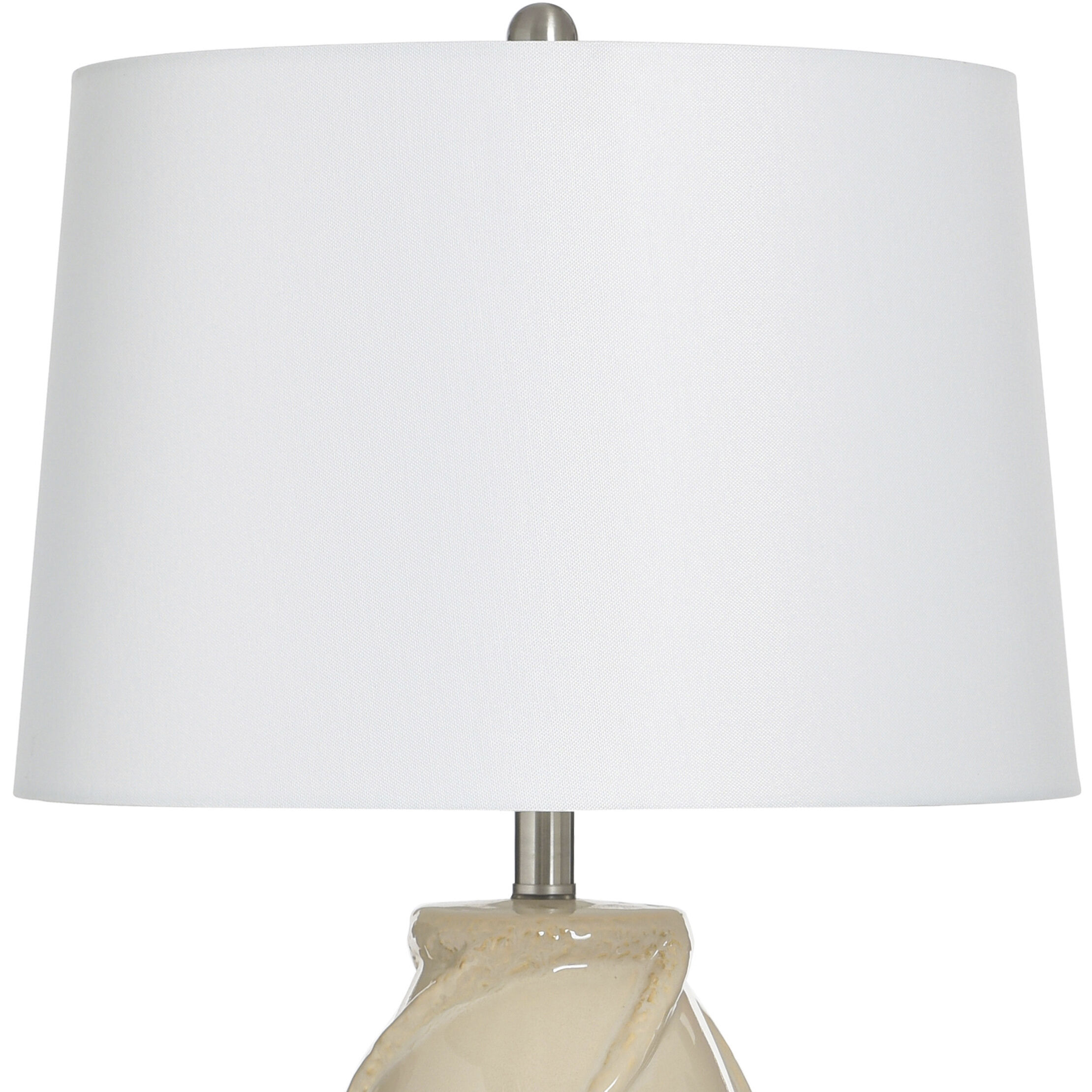 Starlite 32 inch 100 watt Starlite Cream and Off-White Table Lamp Portable Light