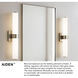 Aiden LED 23 inch Polished Nickel Vanity Light Wall Light, Vertical