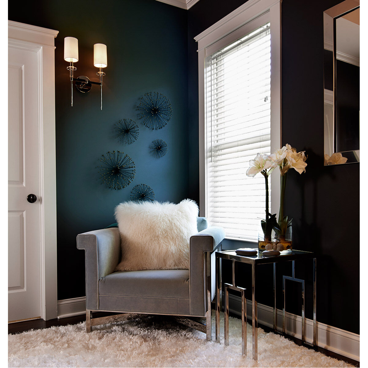 Amherst 2 Light 13 inch Polished Nickel Wall Sconce Wall Light