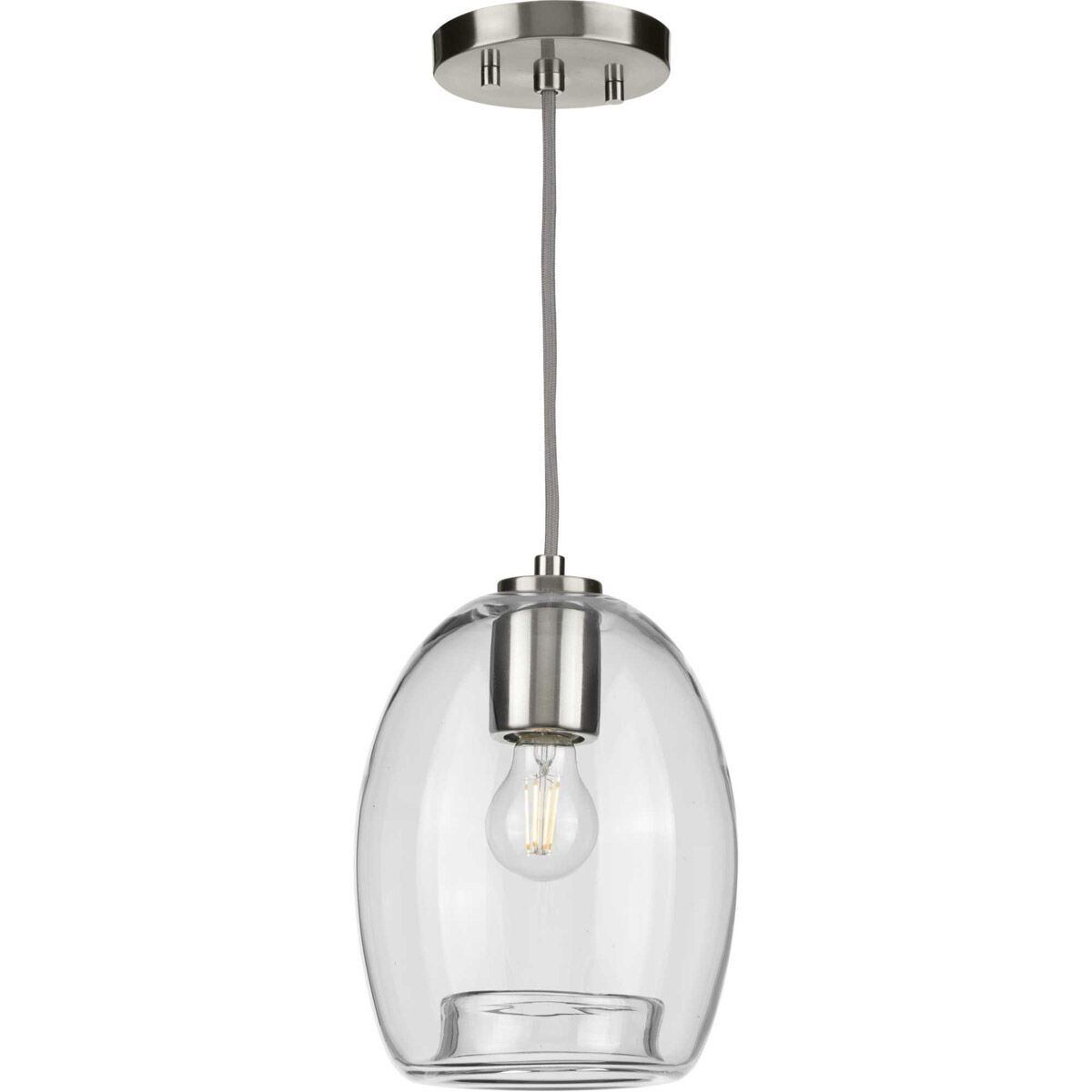 Caisson 1 Light 8 inch Brushed Nickel Mini-Pendant Ceiling Light
