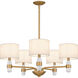 Kimberly 5 Light 30 inch Brushed Weathered Brass Chandelier Ceiling Light