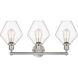 Cindyrella 3 Light 26 inch Satin Nickel Bath Vanity Light Wall Light in Clear