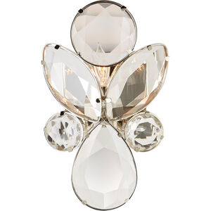 kate spade new york Lloyd 1 Light 6 inch Polished Nickel Jeweled Sconce Wall Light in Clear Glass, Small