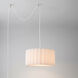 Scallop 1 Light 18 inch Satin Nickel Pendant Swag Kit Ceiling Light