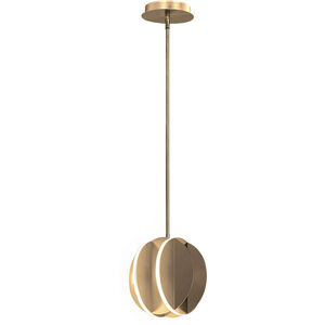 Interval LED 7.75 inch Satin Brass Single Pendant Ceiling Light