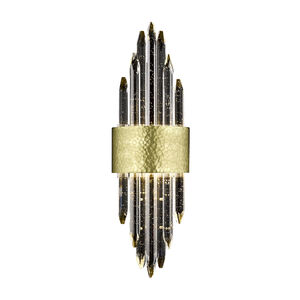 Aspen LED 7 inch Hammered Brushed Brass Wall Sconce Wall Light